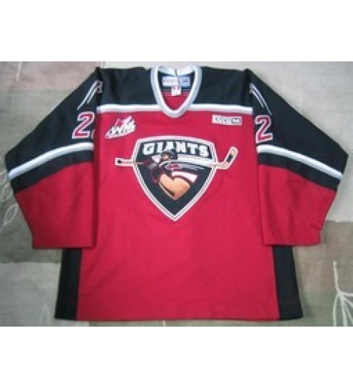 Custom WHL Vancouver Giants 03 04 Matt Kassian Road Hockey Jersey Red